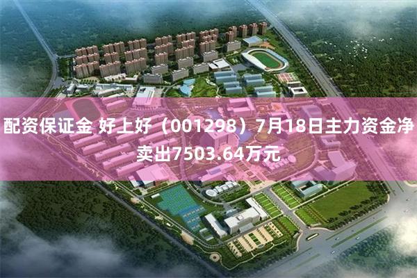 配资保证金 好上好（001298）7月18日主力资金净卖出7503.64万元
