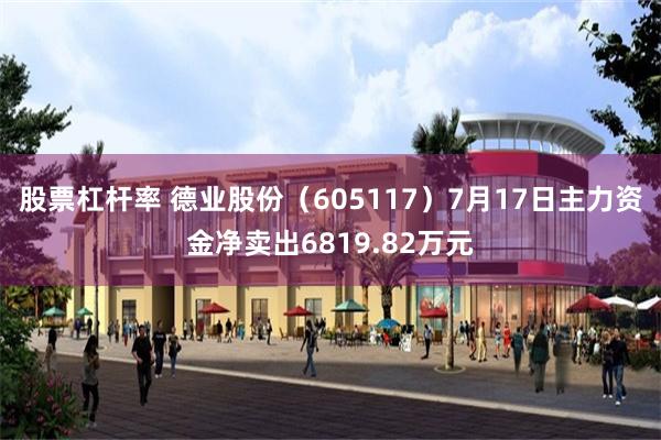 股票杠杆率 德业股份（605117）7月17日主力资金净卖出6819.82万元