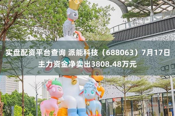 实盘配资平台查询 派能科技（688063）7月17日主力资金净卖出3808.48万元
