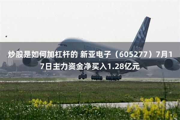 炒股是如何加杠杆的 新亚电子（605277）7月17日主力资金净买入1.28亿元