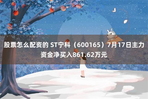 股票怎么配资的 ST宁科（600165）7月17日主力资金净买入861.62万元