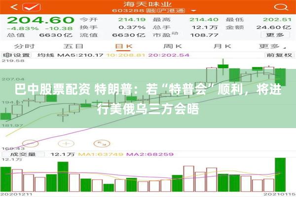 巴中股票配资 特朗普：若“特普会”顺利，将进行美俄乌三方会晤