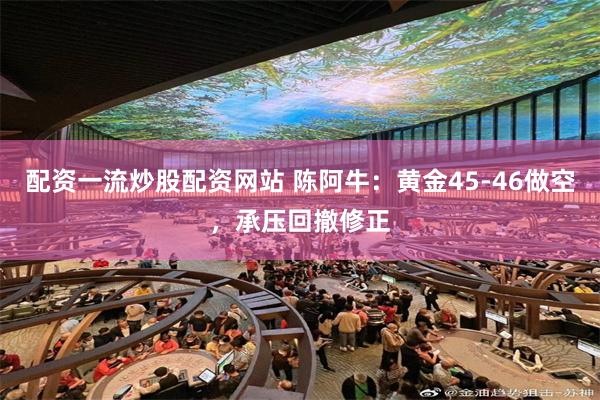 配资一流炒股配资网站 陈阿牛：黄金45-46做空，承压回撤修正