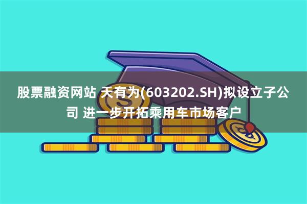 股票融资网站 天有为(603202.SH)拟设立子公司 进一步开拓乘用车市场客户