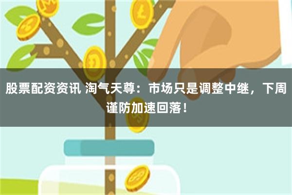 股票配资资讯 淘气天尊：市场只是调整中继，下周谨防加速回落！