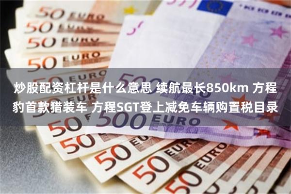 炒股配资杠杆是什么意思 续航最长850km 方程豹首款猎装车 方程SGT登上减免车辆购置税目录