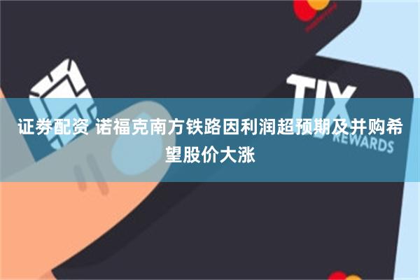 证劵配资 诺福克南方铁路因利润超预期及并购希望股价大涨