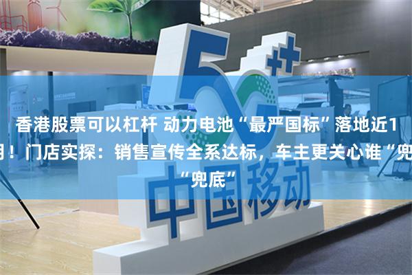 香港股票可以杠杆 动力电池“最严国标”落地近1个月！门店实探：销售宣传全系达标，车主更关心谁“兜底”